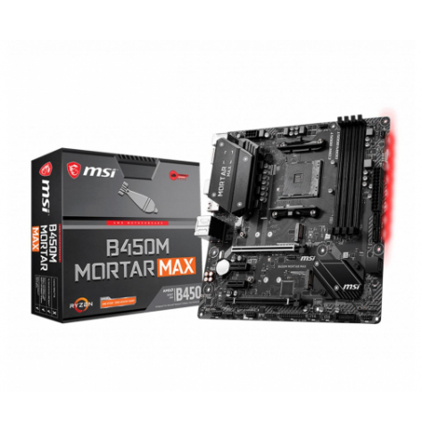 Płyta główna MSI B450M MORTAR MAX AM4 DDR4 2 x M.2 slots 4 x SATA 6Gb s HDMI DP