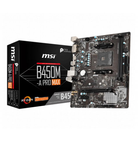 Płyta główna MSI B450M-A PRO MAX AM4,2 x DDR4 1 x PCI-Ex16 1 x M.2 slot 4 x SATA 6Gb s