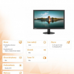 Monitor Lenovo ThinkVision T2224d 21.5 FHD LED LCD 