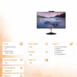 Monitor Lenovo ThinkVision X1 G2 27 LED LCD
