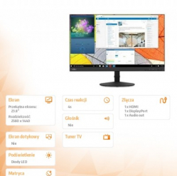 Monitor Lenovo ThinkVision S24q-10 23 8 QHD LED LCD 