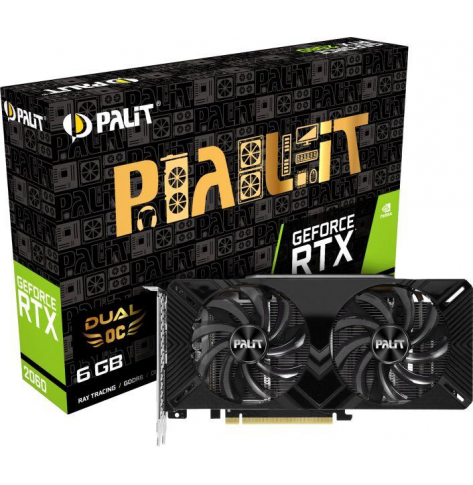 Karta graficzna Palit GeForce RTX 2060 Dual OC 6GB GDDR6 HDMI DP DVI