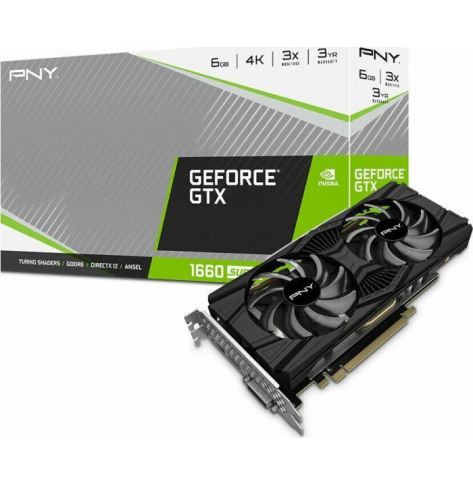 Karta graficzna PNY GeForce GTX 1660 Super Dual Fan 6GB GDDR6 192Bit HDMI DVI DP