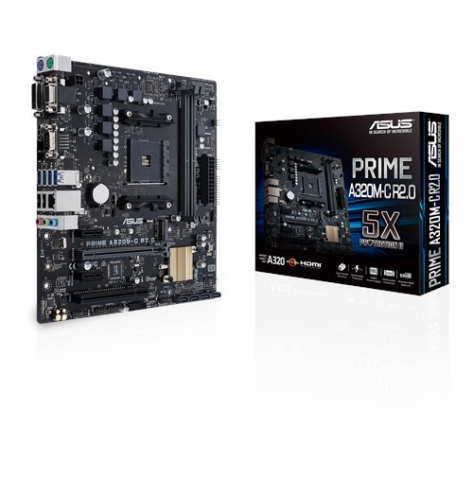 Płyta główna ASUS PRIME A320M-C R2.0 AM4 DDR4 1xM.2 4xSATA HDMI DVI mATX MB