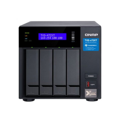 Dysk sieciowy 4-Bay NAS, 4GB DDR4 RAM, Intel Pentium 2C 3,1GHz, 2xM.2, 1x10Gb LAN, 2x1Gb LAN