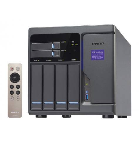 Dysk sieciowy Qnap 6-Bay NAS, 8GB DDR4, Intel i3 3,9GHz, 2x2,5", 2xM.2, 4xGbE LAN, 10GbE Ready