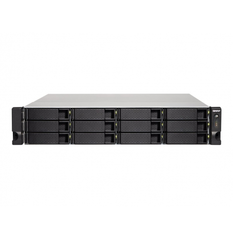 Dysk sieciowy Qnap 12-Bay TurboNAS, SATA 6G, AMD 4C 2,0GHz, 4GB, 4xGbE, 1x10GbE LAN, 2x300W