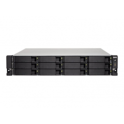 Dysk sieciowy Qnap 12-Bay, 2U, RAID 0/1/5/6 (4GB RAM, Cortex-A57) + 10GbE SFP+; Redundant PSU