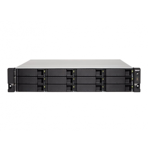 Dysk sieciowy Qnap 12-Bay, 2U, RAID 0/1/5/6 (4GB RAM, Cortex-A57) + 10GbE SFP+; Redundant PSU