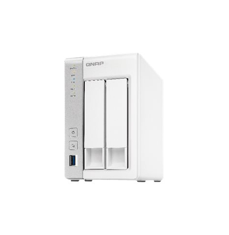 Dysk sieciowy Qnap 2-Bay TurboNAS, SATA 6G, 1,7GHz 4-Core, 1GB RAM, 2x GbE LAN, 3xUSB 3.0