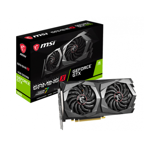 Karta graficzna MSI GeForce GTX 1650 D6 GAMING X 4GB GDDR6 GAMING FAN 1xHDMI 2.0b 2xDP 1.4 PCI-E 3.0 DX12 ATX Boost Up to 1725MHz 12Gbps