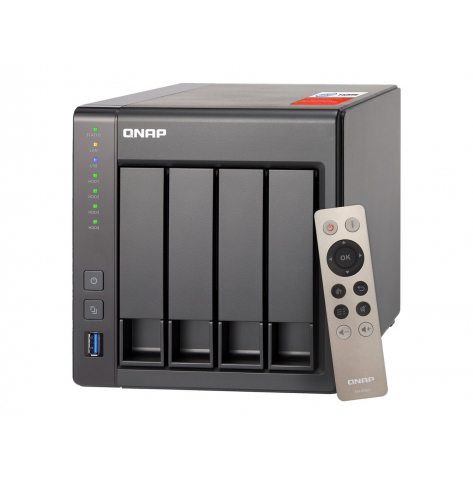 Dysk sieciowy Qnap 4-bay TurboNAS, SATA 6G,2.4GHz Quad Core, 2G RAM, 2xGbE LAN, USB 3.0, HDMI