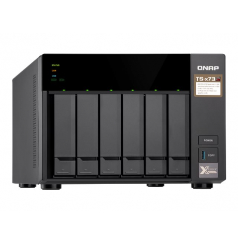 Dysk sieciowy Qnap 6-Bay TurboNAS, SATA 6G, 4C AMD 2.1G, 8G RAM, 4x1Gb, 2xPCIe, 2xM.2, 4xUSB 3