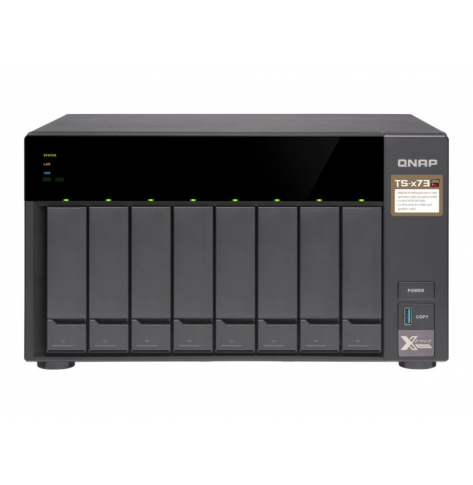 Dysk sieciowy Qnap 8-Bay TurboNAS, SATA 6G, 4C AMD 2.1G, 4G RAM, 4x1Gb, 2xPCIe, 2xM.2, 4xUSB 3