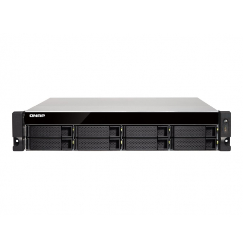 Dysk sieciowy Qnap 8-Bay TurboNAS, SATA 6G, AMD 4C 2,0GHz, 4GB, 4xGbE, 1x10GbE LAN, w/o rails