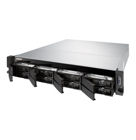 Dysk sieciowy Qnap 8-Bay TurboNAS, SATA 6G, Quad Core 1,7GHz, 4GB, 2xGbE, 2x10Gb SFP w/o rails