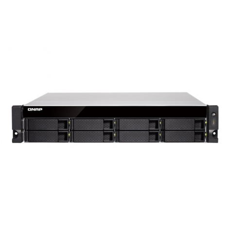 Dysk sieciowy Qnap 8-Bay, Intel i3 4C 3,6 Ghz, 4GB RAM, 4x1GbE, 2x10Gb SFP+, 6xUSB 3.1, 2x300W