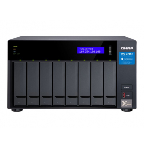 Dysk sieciowy Qnap 8-Bay NAS, 16GB DDR4 RAM, Intel i5 6C 1,7GHz, 2xM.2, 1x10Gb LAN, 2x1Gb LAN