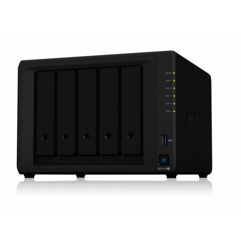 Dysk sieciowy Synology DS1019+, 5-Bay SATA, Intel 4C 2,3GHz, 4GB, 2xGbE LAN, 2xUSB3, 1xeSATA
