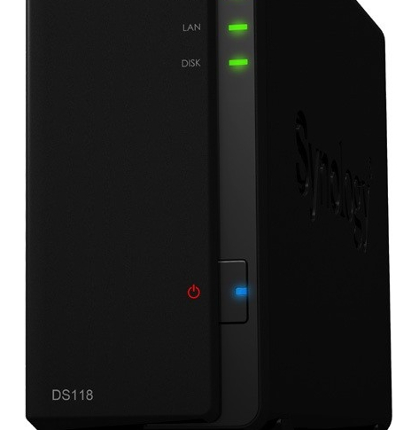 Dysk sieciowy Synology DS118 1-Bay, SATA, 4C 1,4GHz, 1GB RAM, 1x GbE LAN, 2x USB 3.0