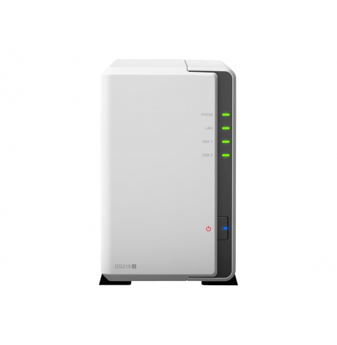 Dysk sieciowy Synology DS218j 2-Bay SATA, 2C 1,3GHz, 512MB RAM, 1x GbE LAN, 2x USB 3.0