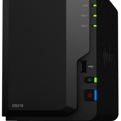 Dysk sieciowy Synology DS218, 2-Bay SATA 3G, Realtek 4C 1.4GHz, 2GB RAM, 1x GbE LAN, 2xUSB 3.0