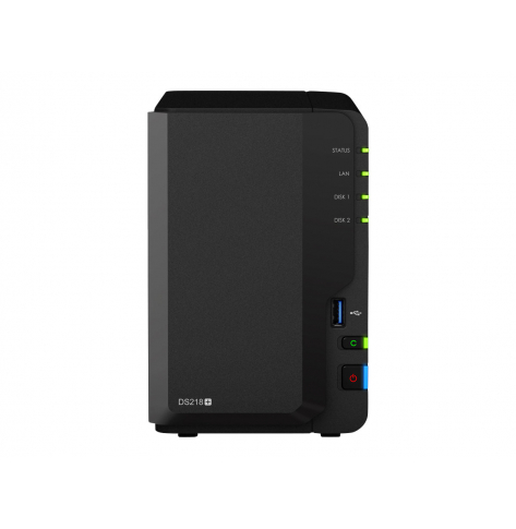 Dysk sieciowy Synology DS218+, 2-Bay SATA 3G, 2.0GHz, 2GB RAM, 1x GbE LAN, 3xUSB 3.0