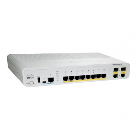 Switch Cisco WS-C2960C-8PC-L Catalyst 2960C Switch 8 portów 10/100 (PoE) 2 zestawy Gigabit SFP