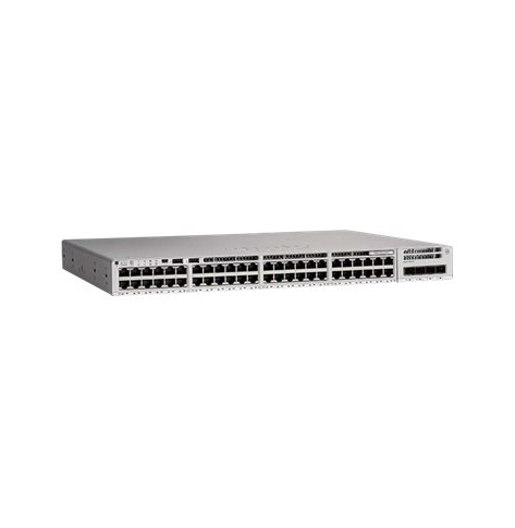 Switch wieżowy Cisco Catalyst 9200L 48-portów 10/100/1000 (PoE+) 4 porty Gigabit SFP (uplink) Sprzedawany wyłącznie z licencjami DNA