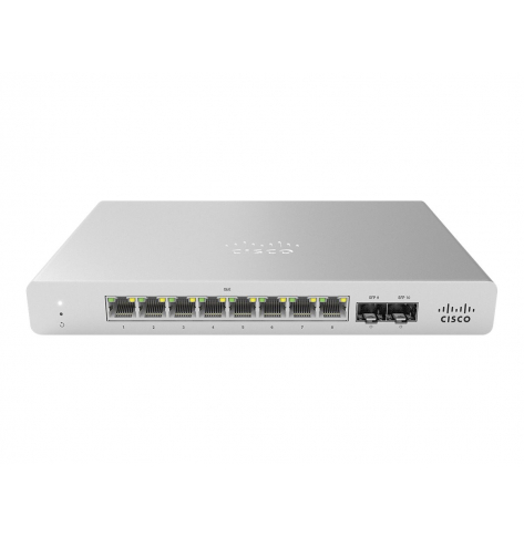 Switch Cisco Meraki MS120-8 8 portów 10/100/1000 2 porty Gigabit SFP