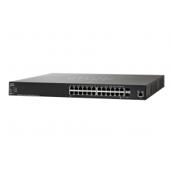 Switch wieżowy Cisco SG350X-24P 24 porty 10/100/1000 (PoE+) 2 porty combo 10 Gigabit SFP+ 2 porty 10 Gigabit SFP+