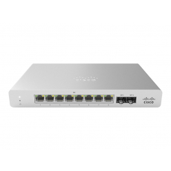 Switch zarządzalny Cisco Meraki MS120-8LP 8 portów 10/100/1000 (PoE+) 2 porty Gigabit SFP