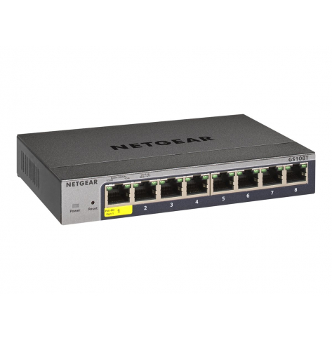 Switch Netgear ProSafe Smart 8-Port Gigabit 1xPoE PD (GS108T v3)