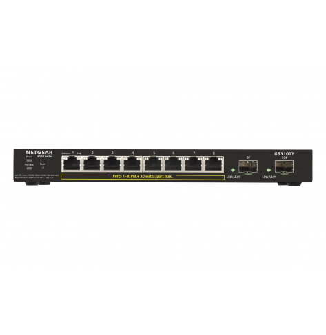 Switch Netgear S350 Smart 8-Port PoE+ 2 x SFP Gigabit (GS310TP)