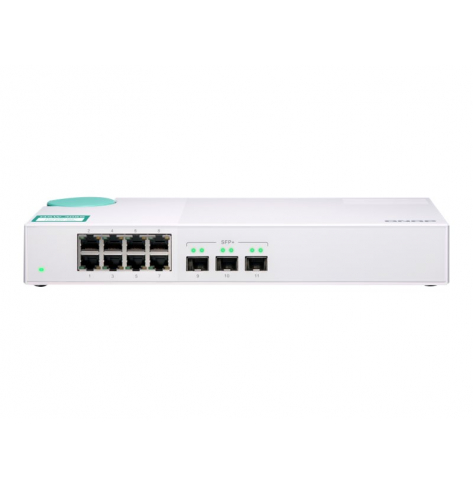 Switch QNAP QSW-308S Eight 1GbE NBASE-T ports, Three 10GbE SFP+ unmanaged switch