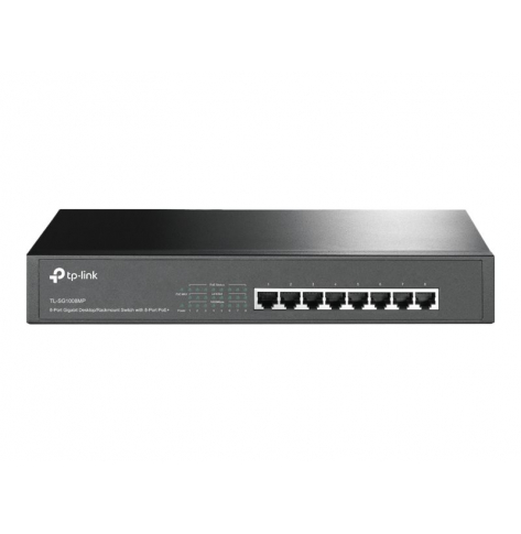 Switch TP-Link TL-SG1008MP Gigabit PoE+ switch 8x10/100/1000 126W 1U 13'' steel case