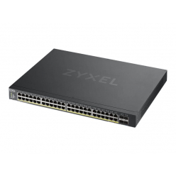 Switch Zyxel 48-port GbE L2+ PoE 802.3at 375W 4x 10GbE SFP+ ports