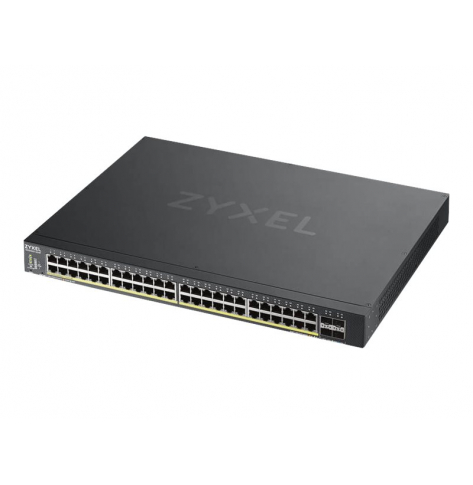 Switch Zyxel 48-port GbE L2+ PoE 802.3at 375W 4x 10GbE SFP+ ports