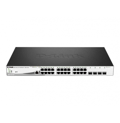 Switch sieciowy zarządzalny D-Link 24 porty 1000BaseT (RJ45), 4 porty MiniGBIC (SFP)