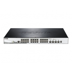 Switch D-Link 28-Port Gigabit Stackable POE (max. 370W) Smart Switch incl. 4 10G SFP+