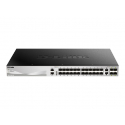 Switch D-Link xStack 24X1000BASE-T, 2X10GBASE-T, 4XSFP+ Layer 3 Stackable PoE (370W)