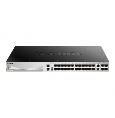 Switch sieciowy zarządzalny D-Link xStack DGS-3130-30PS 24 porty 1000BASE-T 2 porty 10GBASE-T 4 porty SFP+