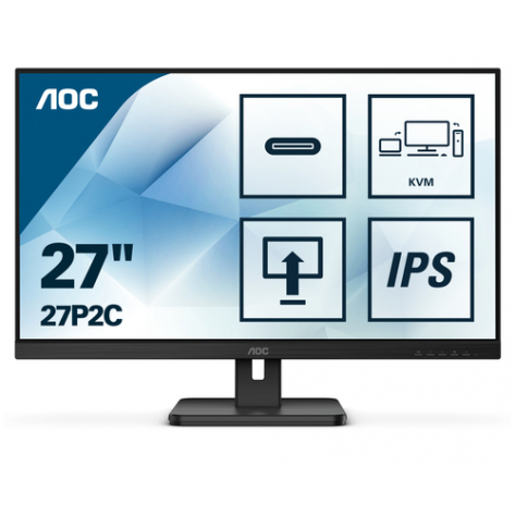 Monitor AOC 27P2C 27 IPS Flat H A 150 MM Pivot USB-C DISPLAY 4ms GtG 75 Hz Adaptive-Sync 3 SIDE FRAMELESS USB HUB SPEAKERS