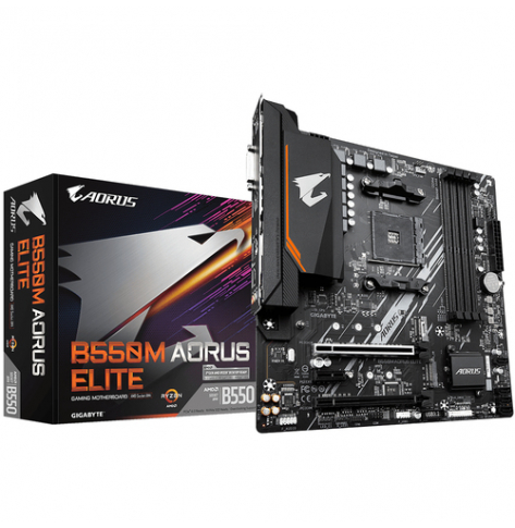 Płyta główna Gigabyte B550M AORUS ELITE AM4 DDR4 2xM.2 4xSATA HDMI DVI mATX MB