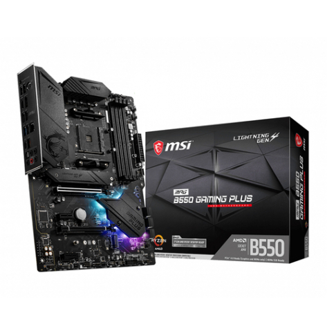 Płyta główna MSI MPG B550 GAMING PLUS ATX MB AMD AM4 DDR4 up to 128GB PCIe 4.0/ 3.0/ 2.0 x16 slot 6xSATA 6Gb/s