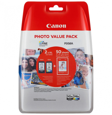 Tusz CANON Value Pack blister 4x6 Phot Paper GP-501 50sheets + XL Black & XL Colour Cartridges