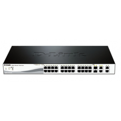 Switch sieciowy zarządzalny D-Link DES-1210-28P 24 porty 10/100BaseTX (RJ45) 2 porty 1000BaseT (RJ45) 2 porty COMBO GEth (RJ45)/MiniGBIC (SFP)