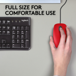Mysz Logitech  M110 Silent Czerwona