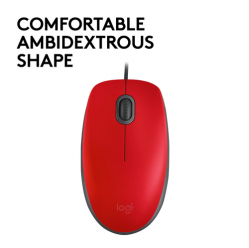 Mysz Logitech  M110 Silent Czerwona