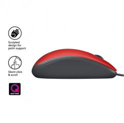 Mysz Logitech  M110 Silent Czerwona